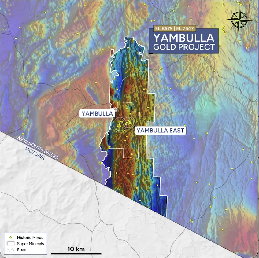 (Figure 4: Yambulla Gold Project – Aeromagnetic Survey)